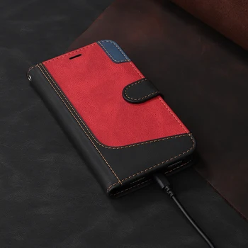 Кожаный Чехол-бумажник Для Xiaomi Mi 12 Pro 11T 10T Lite Poco M3 M4 X4 Pro X3 NFC F3 F4 GT Redmi 10C 10A С Подставкой И Слотом для карт Изображение 2