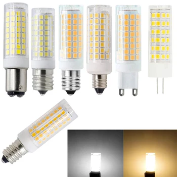 Светодиодные Лампочки Мини С Регулируемой Яркостью G4 G9 BA15D E11 E12 E14 E17 9 Вт 102 светодиода Кукурузные Лампы Заменяют 80 Вт Галогенные лампы 220 В 110 В для Дома