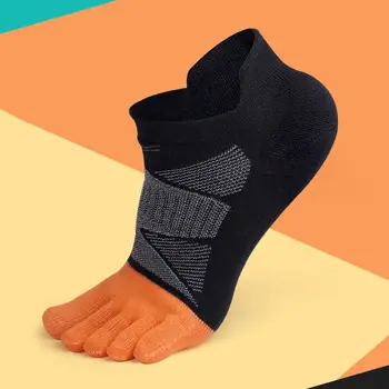 Носки с пятью пальцами из чистого хлопка, мужские Спортивные Дышащие, Удобные, Формирующие Антифрикционные Мужские носки с носками EU 39-46