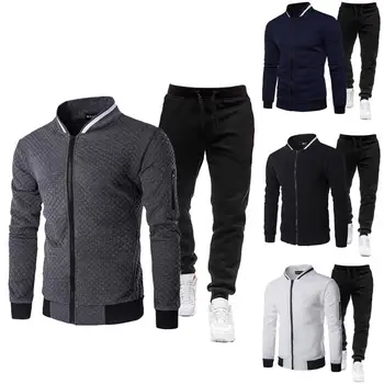 Стильная мужская спортивная одежда для активного отдыха, куртка на молнии со стоячим воротником, Эластичная для бега для мужчин