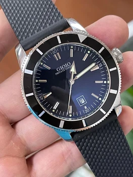 Черные, синие, резиновые мужские часы SuperOcean, керамические, автоматические, механические