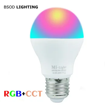 BSOD Milight Светодиодная Лампа RF2.4G Беспроводная E27 6 Вт Wifi Лампа AC86-265V 400-450LM RGBW Холодный белый/RGB Теплый белый Светильник Светодиодное Освещение