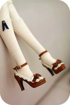 Обувь для кукол BJD подходит для 1/3 A3 DZ SD16 женский размер винтажный бант для горничной на каблуках 3 цветов в аксессуары для кукол