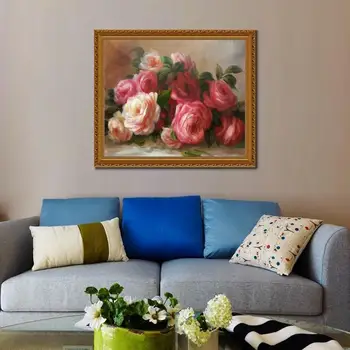 Искусство импрессионизма на холсте Выброшенные розы Картина Пьера Огюста Ренуара Ручной работы Красивые цветы для спальни в рамке