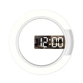 3/5/8 шт. Белые товары Настенные часы с большим экраном, функция памяти времени, шнур питания постоянного тока, светодиодные зеркальные часы Изображение 2