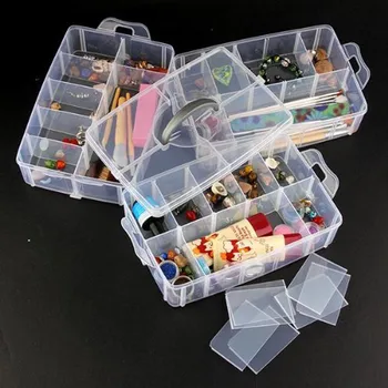 Пластиковый ящик для хранения на 18 и 30 сеток, портативный съемный органайзер для дома, прозрачный органайзер для макияжа porta joias Изображение 2