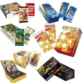 Карты Dragon Ball, 24 коробки, коллекция японского аниме, карты Son Goku Bronzing SP SSR Gold Card Edition, карты персонажей аниме
