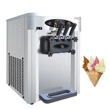 Машина для приготовления мороженого из нержавеющей стали с тремя вкусами 110 В 220 В Изображение 2