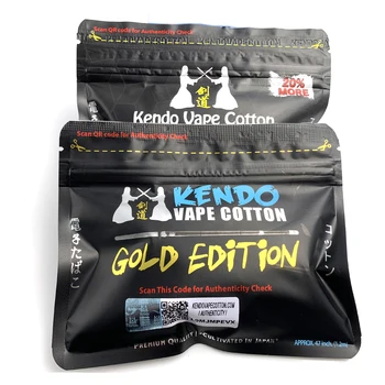 Новый Kendo Cotton Gold Edition, Вейпер, Хлопок для DIY, фитили для тепловой проволоки, Бак-распылитель RDA
