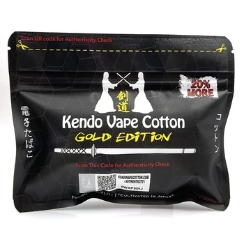 Новый Kendo Cotton Gold Edition, Вейпер, Хлопок для DIY, фитили для тепловой проволоки, Бак-распылитель RDA Изображение 2