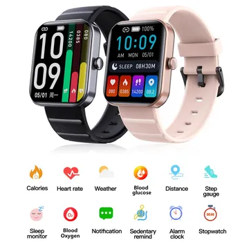 2023 Смарт-Часы с контролем уровня глюкозы в крови, Сахара, 24 Пульса, Мониторинг Давления Кислорода, Мужские И Женские Смарт-часы, Фитнес-Трекер для Xiaomi