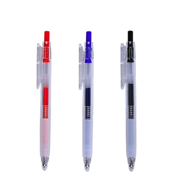 Выдвижные гелевые ручки 0,5 мм, синие \ черные \ красные угольные чернила, подходящие для сдачи экзаменов студентами, школьными канцелярскими принадлежностями