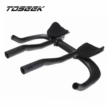 TOSEEK, матовый черный, полностью карбоновый, для триатлона, наборы рулей для шоссейного велосипеда Изображение 2