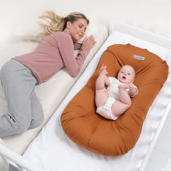 Съемное спальное гнездо для детской кровати, Складная кроватка для новорожденных, дорожный манеж, детская кроватка для малышей, матрас для детской колыбели Изображение 2