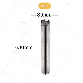 20-дюймовый предварительный фильтр 304 Корпус фильтра для горячей воды из нержавеющей стали DN15 DN20 DN25 для высокотемпературного фильтра для воды с высоким расходом Изображение 2