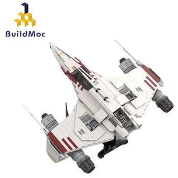 BuildMoc Space Starfighter-UCS Истребитель, Набор Строительных блоков Для Боевого самолета E-Wing, Самолет, Кирпичи, игрушка 