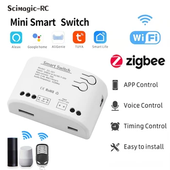5 шт. для Zigbee 3,0 WiFi Smart Switch Модуль Освещения, Переключатель Штор RF Контроллер Alexa Google Home Tuya Smart APP Голосовое Управление Изображение 2