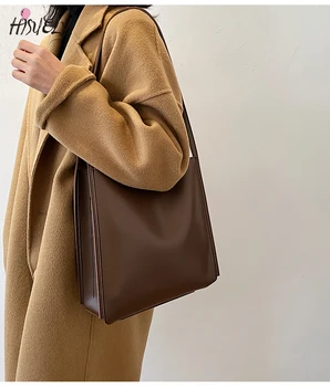 Горячая Распродажа, Винтажная Модная Женская сумка 2023, Новая Высококачественная Женская дизайнерская сумка из искусственной кожи с застежкой, сумки на плечо большой емкости Изображение 2
