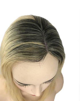 Парик средней длины с укорененным цветом и мягкими прямыми /многоцветными оттенками волос омбре, костюмный парик для женщин Изображение 2