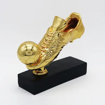 Футбольный кубок, Футбольный приз, Позолоченная обувь Лиги чемпионов, Сувенирные футбольные трофеи с гравировкой на заказ Изображение 2