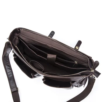 мужская сумка, кожаная сумка для ноутбука, мужская сумка из натуральной кожи, винтажная дизайнерская роскошная брендовая сумка для мужчин, сумка для документов porte 894 Изображение 2