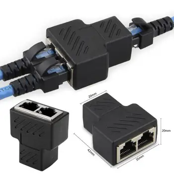 1-2 Способа Сетевой кабель LAN Ethernet Женский Cat6 RJ45 Разветвитель Разъем Адаптер UTP Cat7 5e Соединительный Переключатель Адаптеры Соединитель