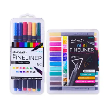 12-цветная игольчатая трубка, маркер, тонкая головка, мягкий стержень, длинный и короткий маркер, ручная роспись, линия для рисования, Нейтральная ручка