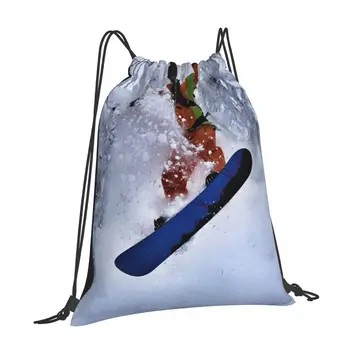 Лыжный спортивный рюкзак, Прочные рюкзаки на шнурках, изготовленные по индивидуальному заказу для детей, подходящие для школьных походов и поездок на природу