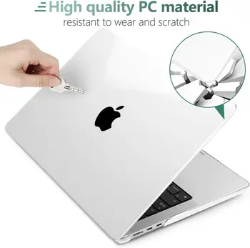 Чехол для нового 15-дюймового MacBook Air 2023, модель A2941 с чипом M2, пластиковый жесткий корпус, крышка клавиатуры и защитная пленка для экрана Изображение 2