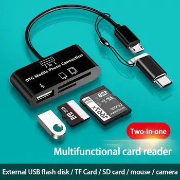 Адаптер USB Type C, устройство чтения карт памяти USB TF, адаптер карт памяти USB-C для ноутбука Macbook Samsung Huawei, телефона Изображение 2