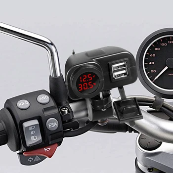 12 В USB зарядное устройство для мотоцикла Зарядное устройство для мобильного телефона для мотоцикла Водонепроницаемый 24 В USB разъем для мотоцикла Изображение 2