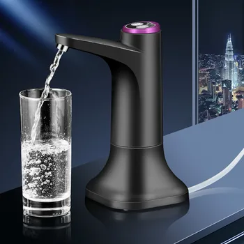 Электрический насос для бутылок с водой с базовым USB-диспенсером для воды, Портативный Автоматический Водяной насос, Ведро-Диспенсер для бутылок - черный Изображение 2