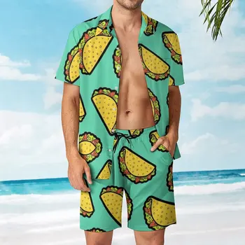It's Taco Time Мужской пляжный костюм Новинка, брючный костюм из 2 предметов, одежда высшего качества, Размер Eur