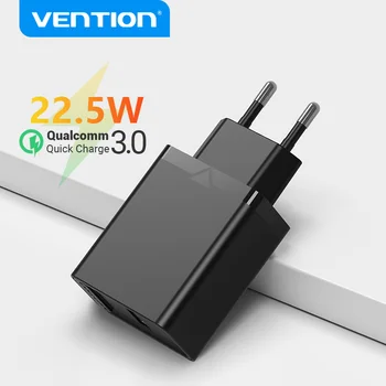 Vention USB Quick Charge 3.0 QC 22.5W USB зарядное устройство для Huawei SCP Samsung Xiaomi Быстрая зарядка на стене Портативное зарядное устройство для мобильного телефона