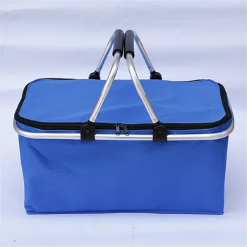 32л, Складные сумки для пикника, кемпинга, ланча, Изолированная сумка-холодильник, Корзина для хранения, сумка-коробка, Переносная корзина для пикника на открытом воздухе