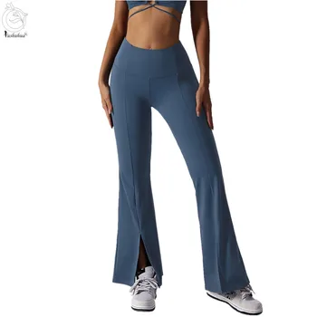 Yushuhua/Женские широкие брюки с высокой талией, Леггинсы для фитнеса, йоги, Для женщин, Спортивная одежда для Спортзала, Тренировочные брюки для танцев, йоги Изображение 2