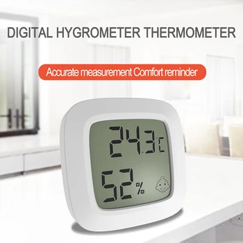 Мини-термометр для помещений, ЖК-цифровой комнатный Гигрометр, датчик температуры и влажности, измеритель влажности с магнитным всасыванием