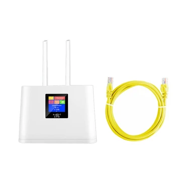 Беспроводной маршрутизатор 4G с 2 антеннами 150 Мбит/с, встроенный слот для SIM-карты, Поддержка максимум 20 пользователей, штепсельная вилка ЕС
