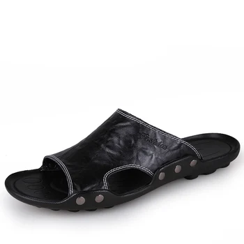 Мужские вьетнамки, Сандалии, Резиновая Повседневная мужская летняя обувь, Модные пляжные тапочки Sapatos Hembre sapatenis masculino Изображение 2