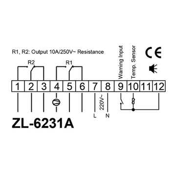 20X LILYTECH ZL-6231A, Контроллер инкубатора, Термостат с многофункциональным таймером, Равный STC-1000 Или W1209 + TM618N Изображение 2