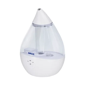 Увлажнитель воздуха Crane x HALLS® Droplet Cool Mist, 0,5 галлона, прозрачный/белый, диффузор для увлажнения воздуха, увлажнитель воздуха