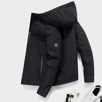 Куртка-бомбер HAZZYS 2023, Мужская ветровка, куртка на молнии, Весенне-осенняя Повседневная рабочая куртка, Модная куртка для приключений на открытом воздухе Изображение 2