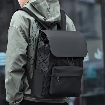 Новый рюкзак мужской модный бренд геометрический ромб, школьная сумка для ноутбука большой емкости, Рюкзак Женский водонепроницаемый, удобный для путешествий