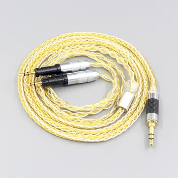 LN007469 8-жильный Серебристо-позолоченный Плетеный Наушник, кабель для наушников Audio-Technica ATH-R70X Изображение 2