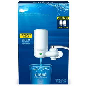 Система фильтрации водопроводного крана с 2 фильтрами и напоминанием о смене фильтра