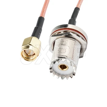 Заводские продажи радиочастотного коаксиального кабеля UHF к SMA connrctor UHF женский к SMA мужской Прямой кабель RG316 с косичкой 15 см быстрая доставка