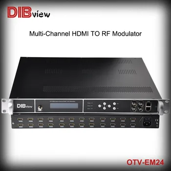 Многоканальный кодер OTV-EM24 HD H264 с поддержкой до 24 каналов HDMI-входа для радиочастотного модулятора DVBC T ATSC ISDBT