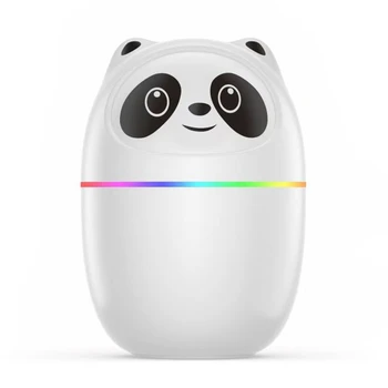 Увлажнитель воздуха Pandas, милый диффузор с ароматическими эфирными маслами объемом 220 мл, USB-устройство для запотевания, туманообразователь с красочным ночником