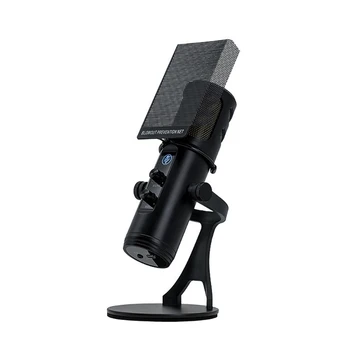 Профессиональный USB-микрофон с технологией шумоподавления RGB-подсветки, Режимы тихого/акустического/шумоподавления 45BA Изображение 2