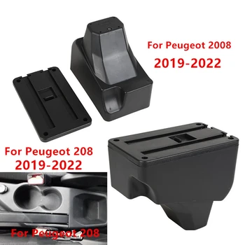 Новый Для Peugeot 2008 Подлокотник коробка Для Peugeot 208 2019 2020 2021 2022 2023 Запчасти для дооснащения Коробка для хранения интерьера Автомобильные аксессуары Изображение 2
